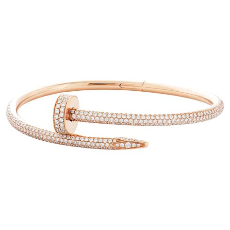 diamond cartier nail bracelet|cartier nail diamond bracelet price.